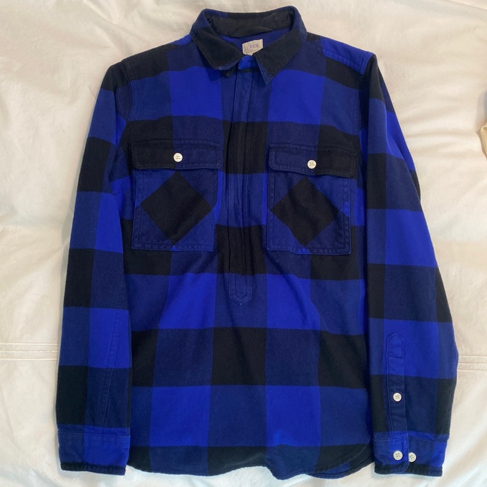 J Crew Zip Up Flannel XS